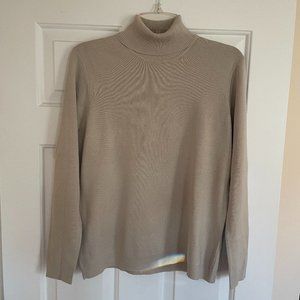 Chico's Emerson Turtleneck Sweater, Birch, Size 2